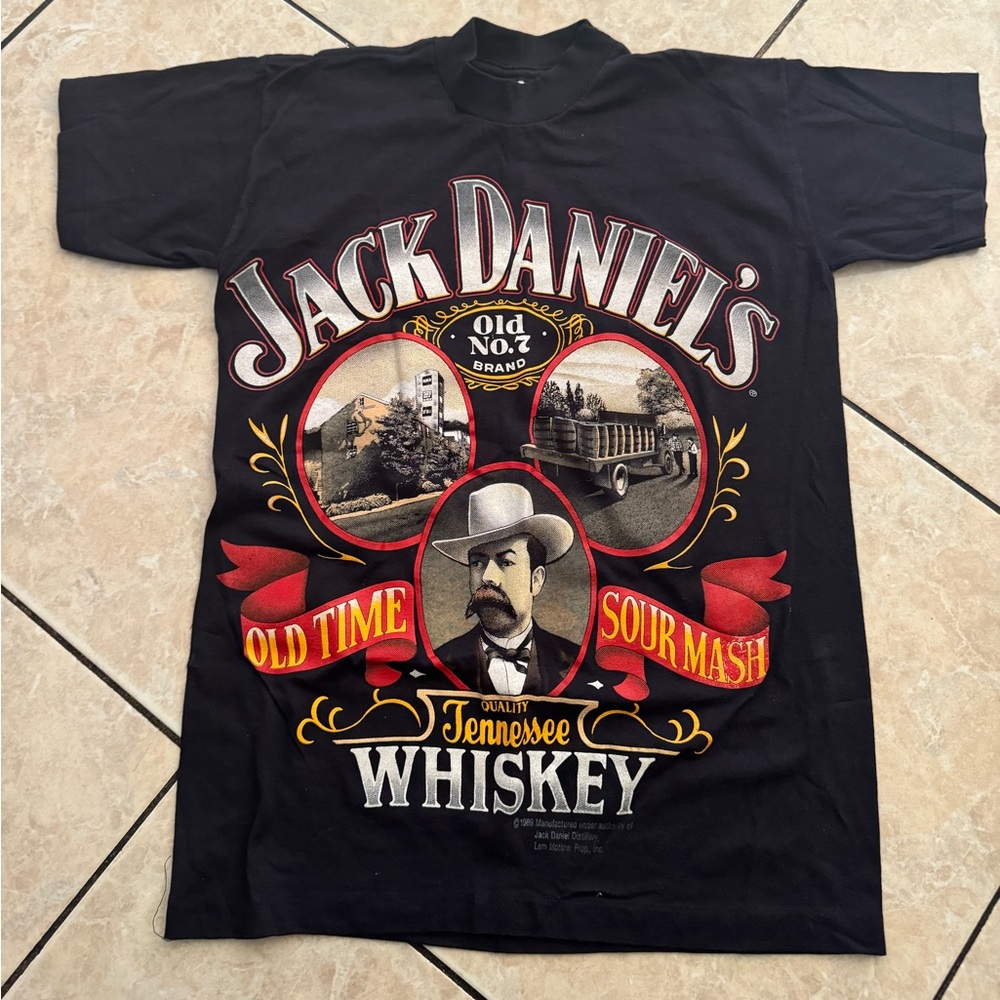 Rare Vintage Jack Daniels Old Time Sour Mash 1989 T Shirt 80s 90s